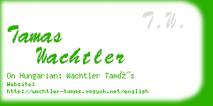 tamas wachtler business card